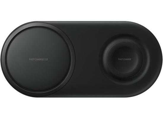 Samsung Wireless Charger DUO Pad, up to 25W with Fast Charge 2.0 Qi compatible, Charge wearable devices like Phones & buds & smart watch, 2 devices at once - Black